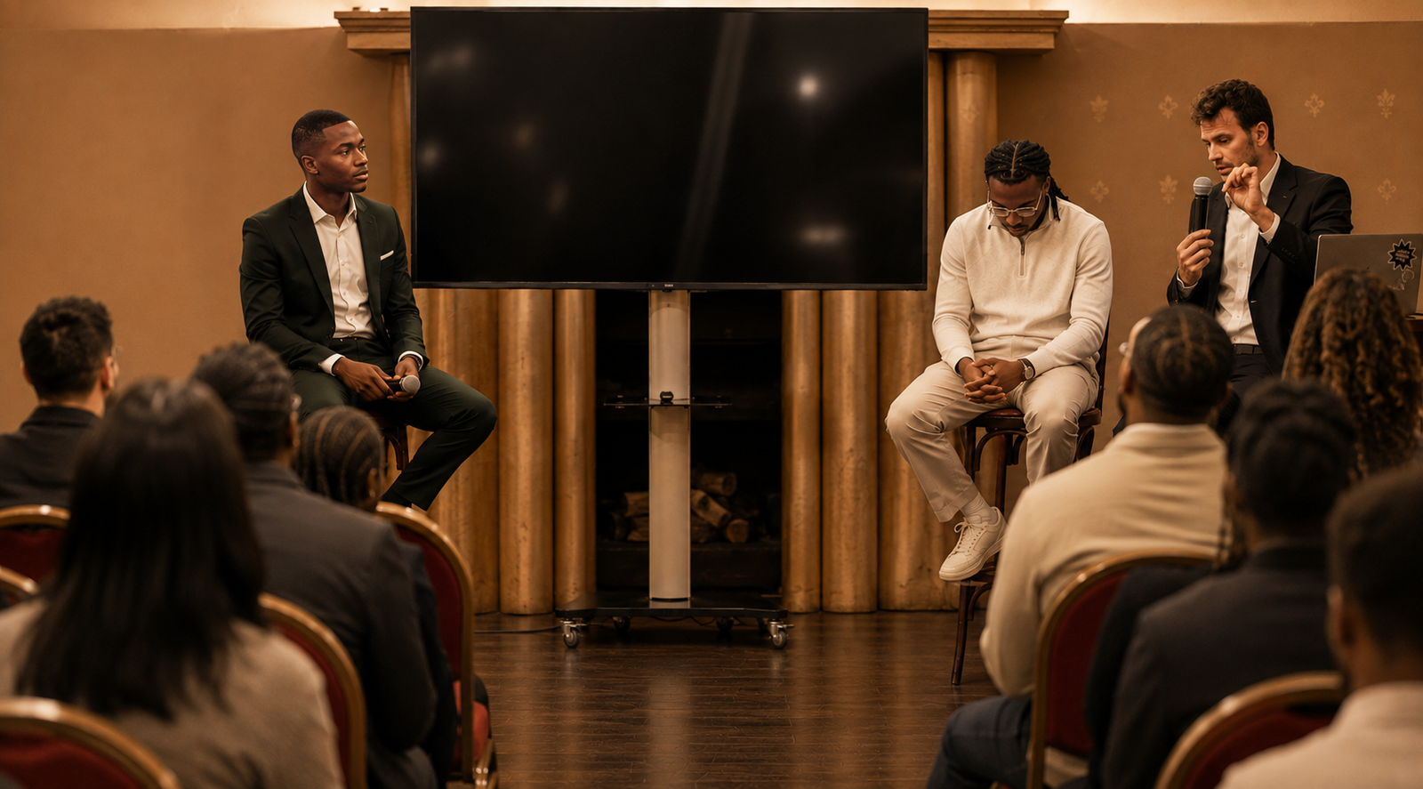 Table ronde henmi devant un public à Kinshasa