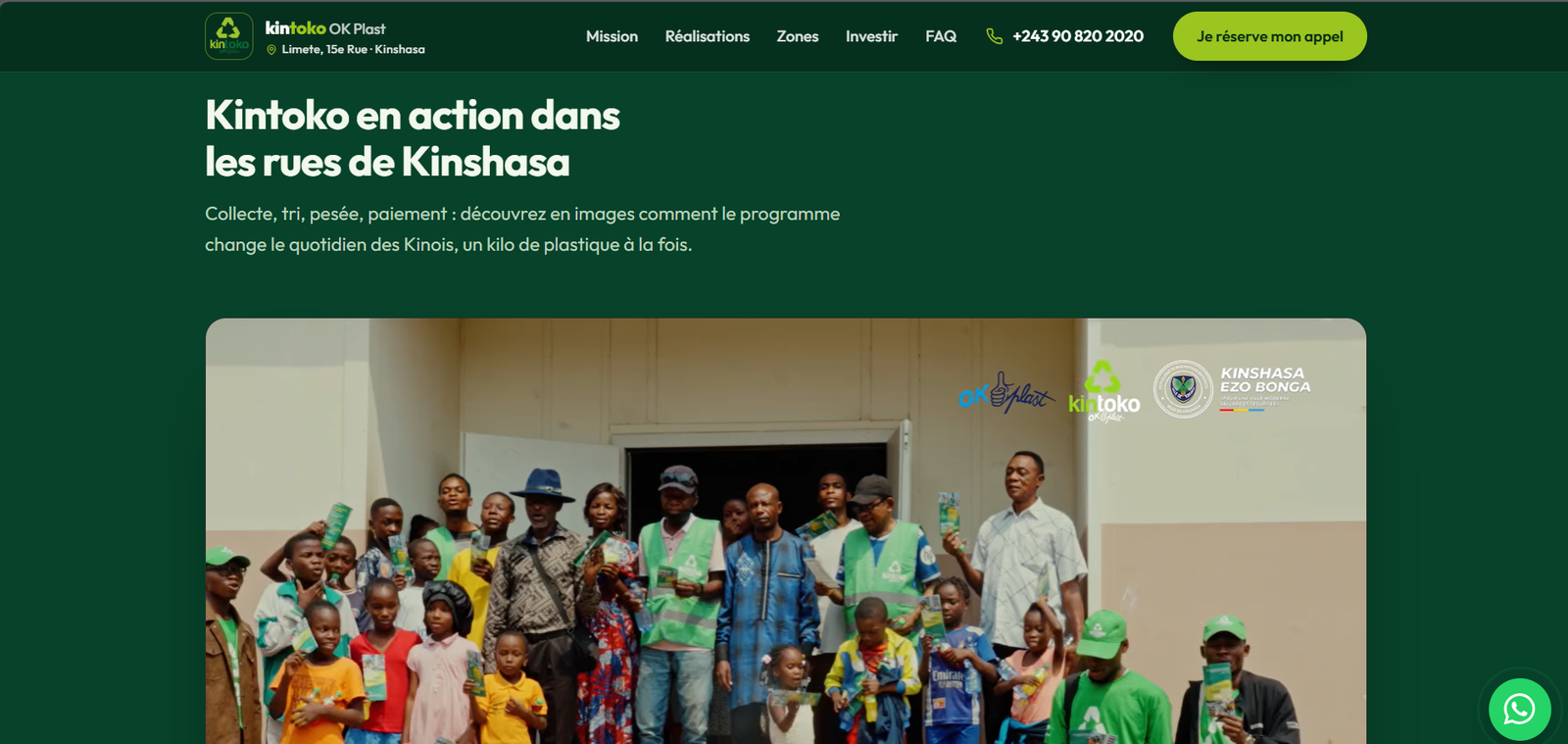 Le site Kintoko OK Plast, écran 4 sur 12