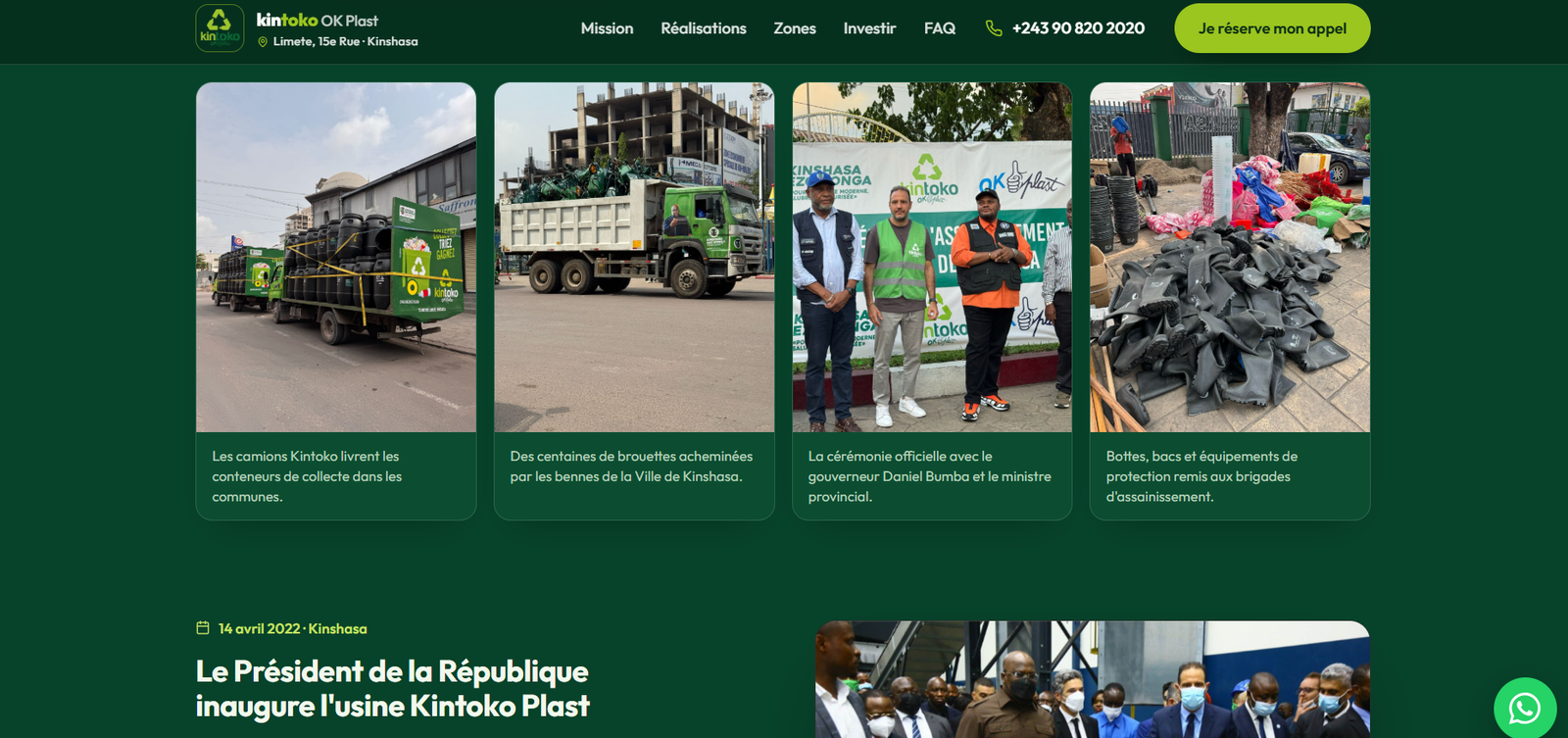 Le site Kintoko OK Plast, écran 7 sur 12