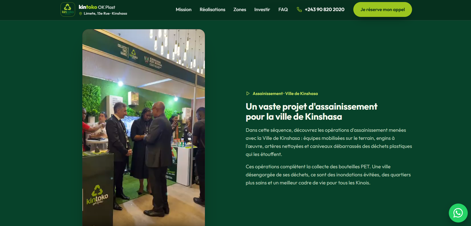 Le site Kintoko OK Plast, écran 8 sur 12